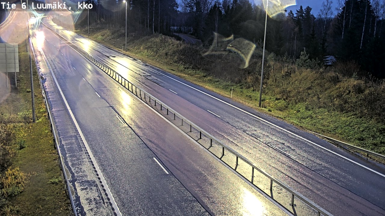 Weather Camera Image Road 6 Luumäki, kirkko, Luumäki, Etelä-Karjala