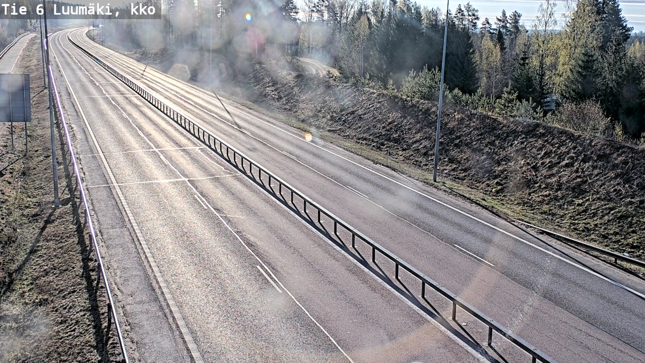 Weather Camera Image Väg 6 Luumäki, kirkko, Luumäki, Etelä-Karjala