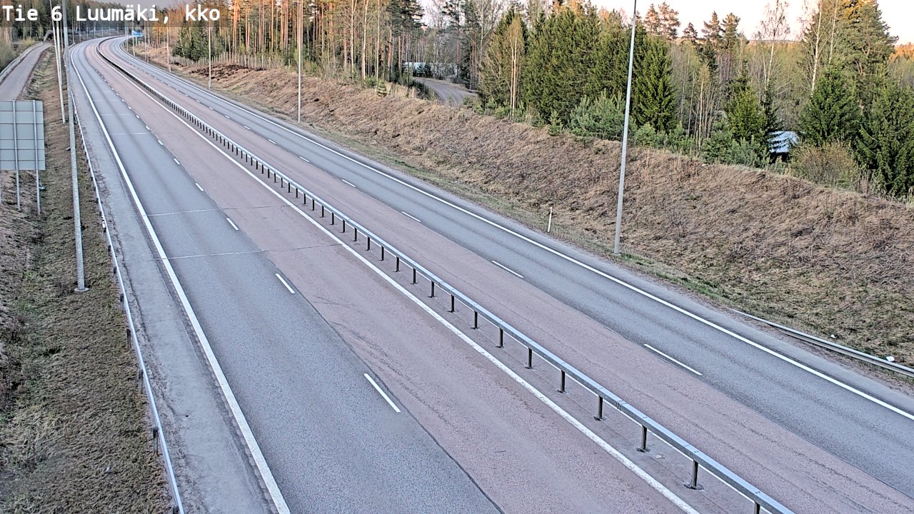 Weather Camera Image Väg 6 Luumäki, kirkko, Luumäki, Etelä-Karjala