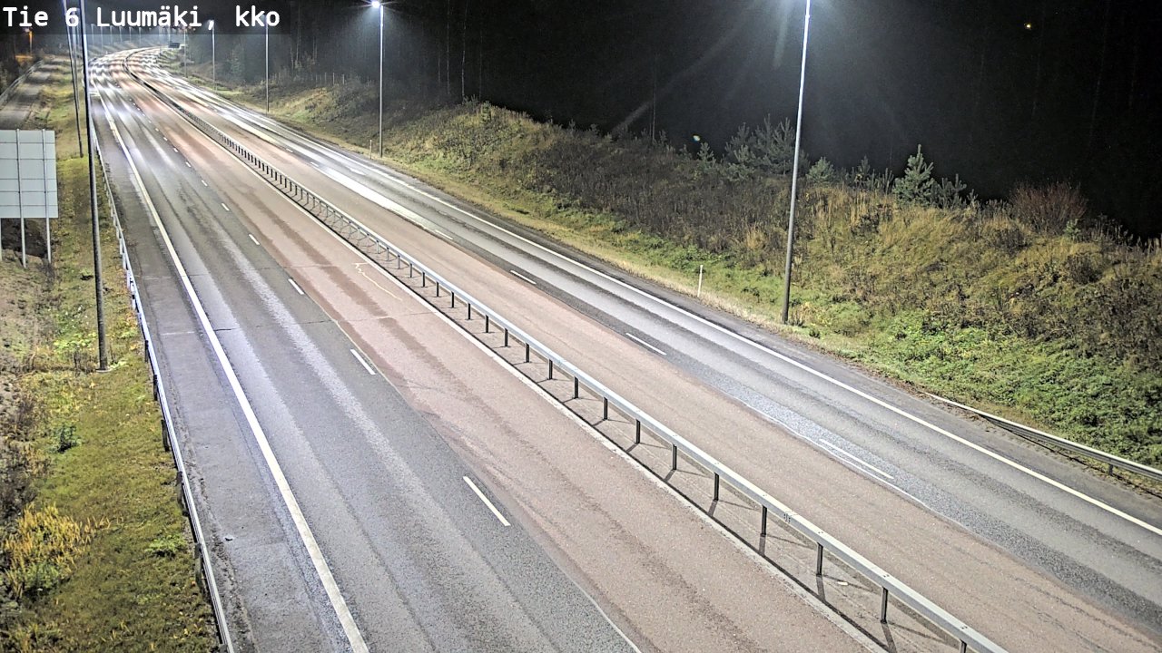 Weather Camera Image Väg 6 Luumäki, kirkko, Luumäki, Etelä-Karjala