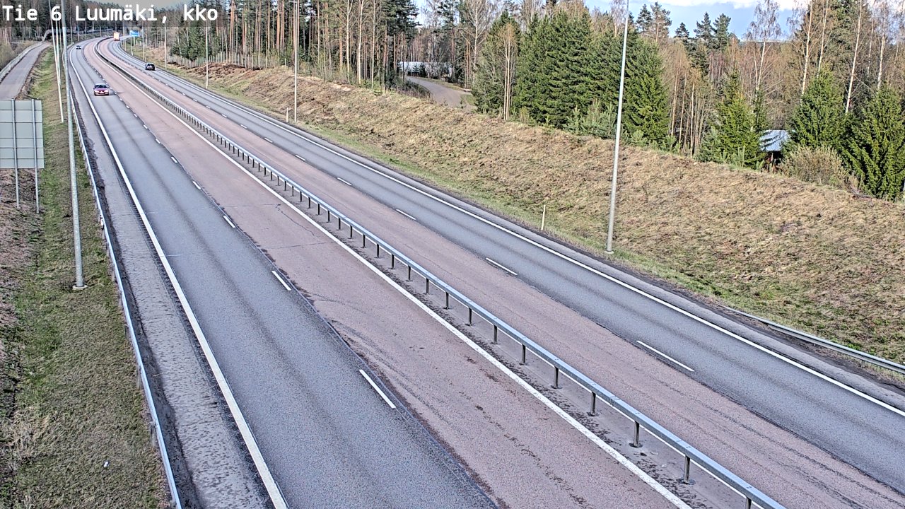 Weather Camera Image Väg 6 Luumäki, kirkko, Luumäki, Etelä-Karjala