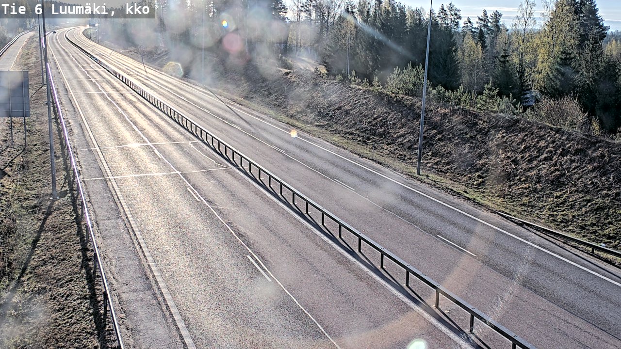 Weather Camera Image Väg 6 Luumäki, kirkko, Luumäki, Etelä-Karjala