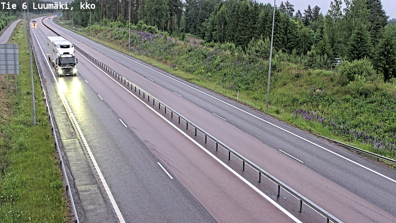 Kelikamerat Kuva Tie 6 Luumäki, kirkko, Luumäki, Etelä-Karjala