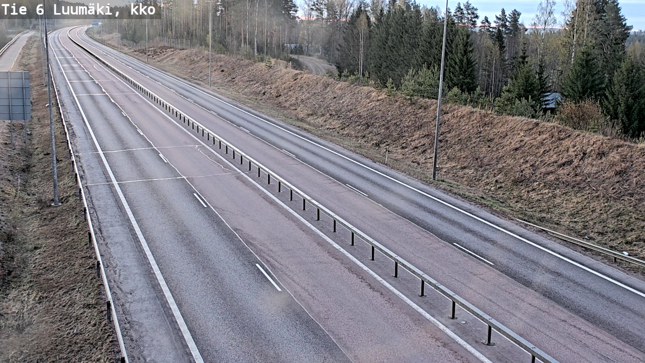 Weather Camera Image Väg 6 Luumäki, kirkko, Luumäki, Etelä-Karjala