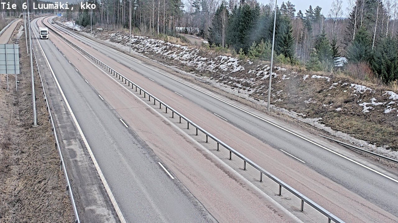 Weather Camera Image Väg 6 Luumäki, kirkko, Luumäki, Etelä-Karjala