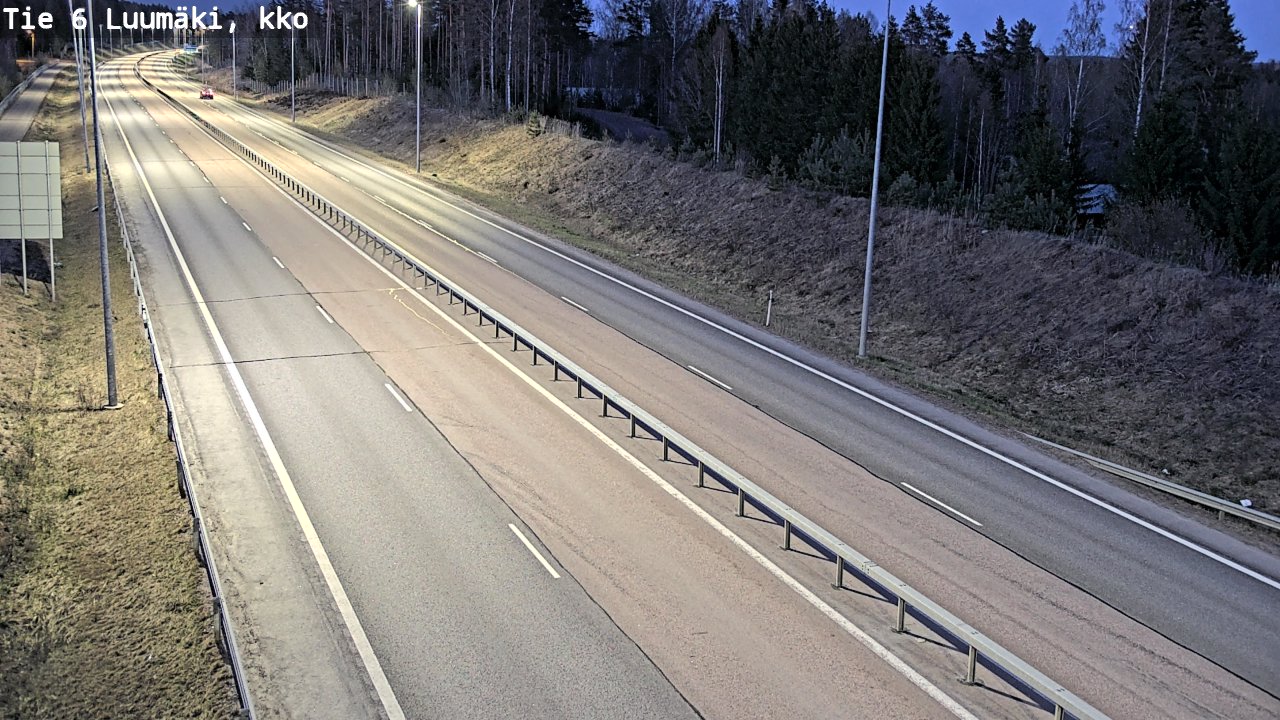 Weather Camera Image Väg 6 Luumäki, kirkko, Luumäki, Etelä-Karjala