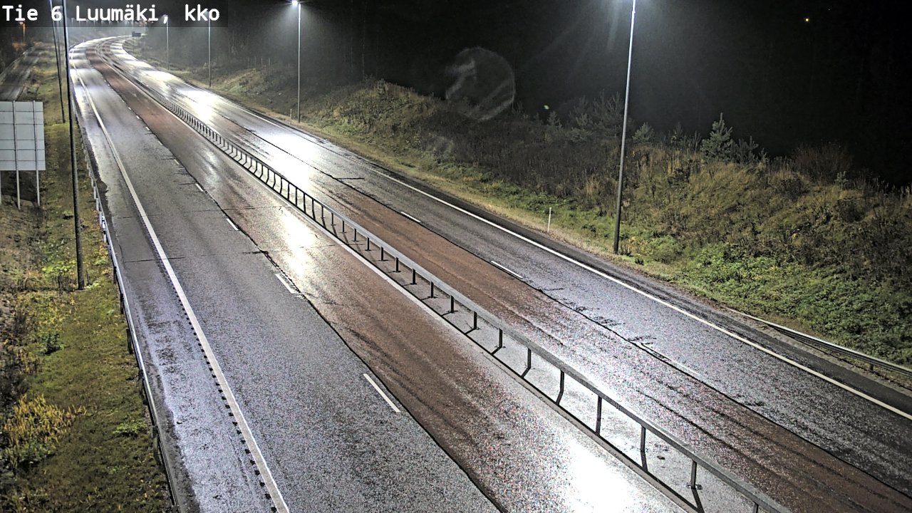 Weather Camera Image Väg 6 Luumäki, kirkko, Luumäki, Etelä-Karjala