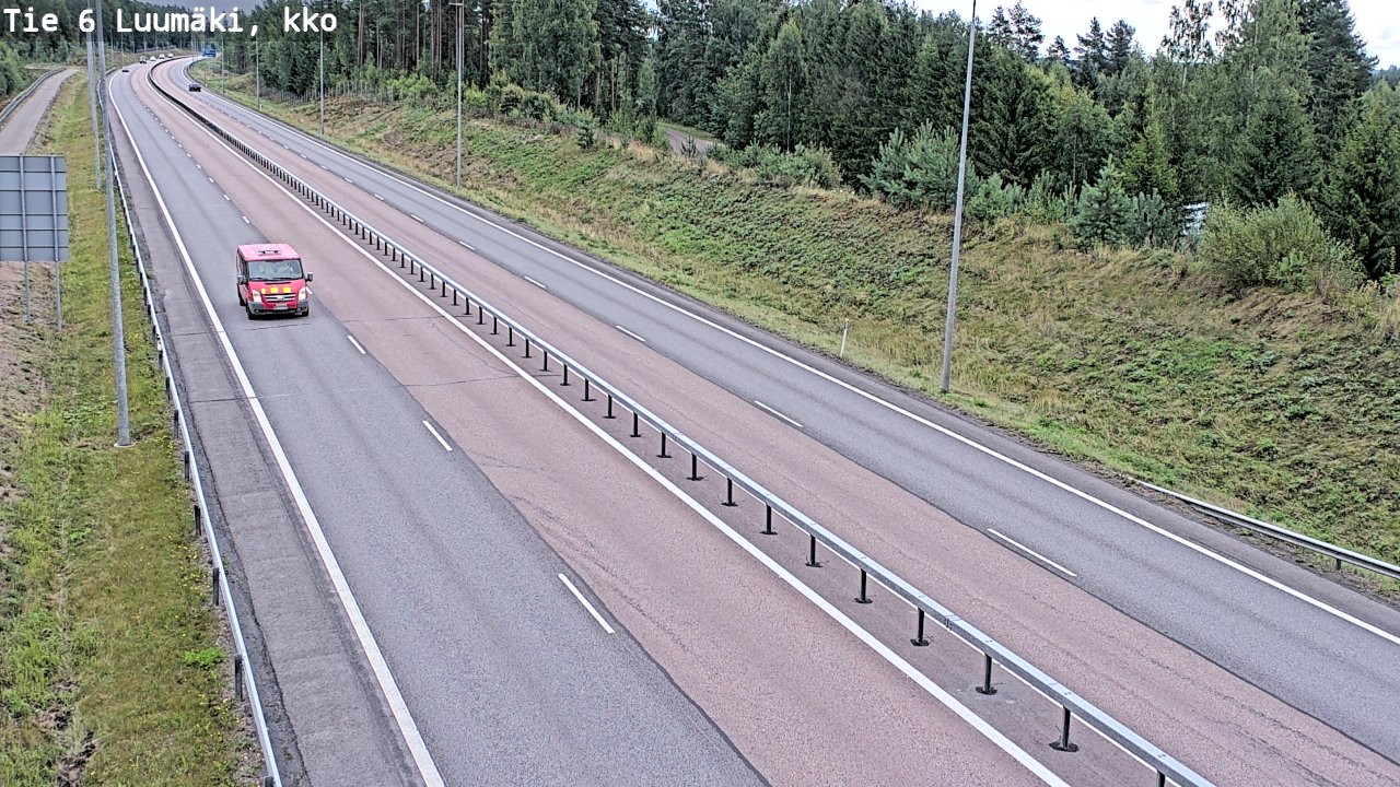 Weather Camera Image Väg 6 Luumäki, kirkko, Luumäki, Etelä-Karjala