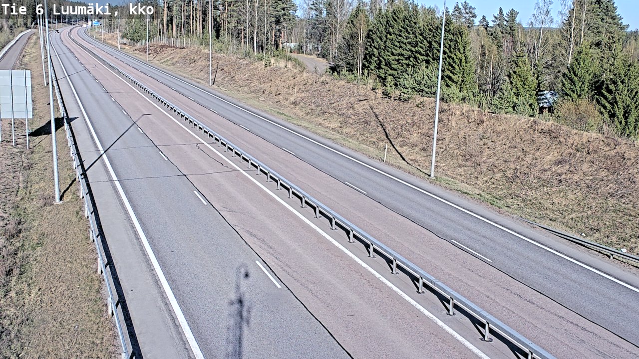 Weather Camera Image Väg 6 Luumäki, kirkko, Luumäki, Etelä-Karjala