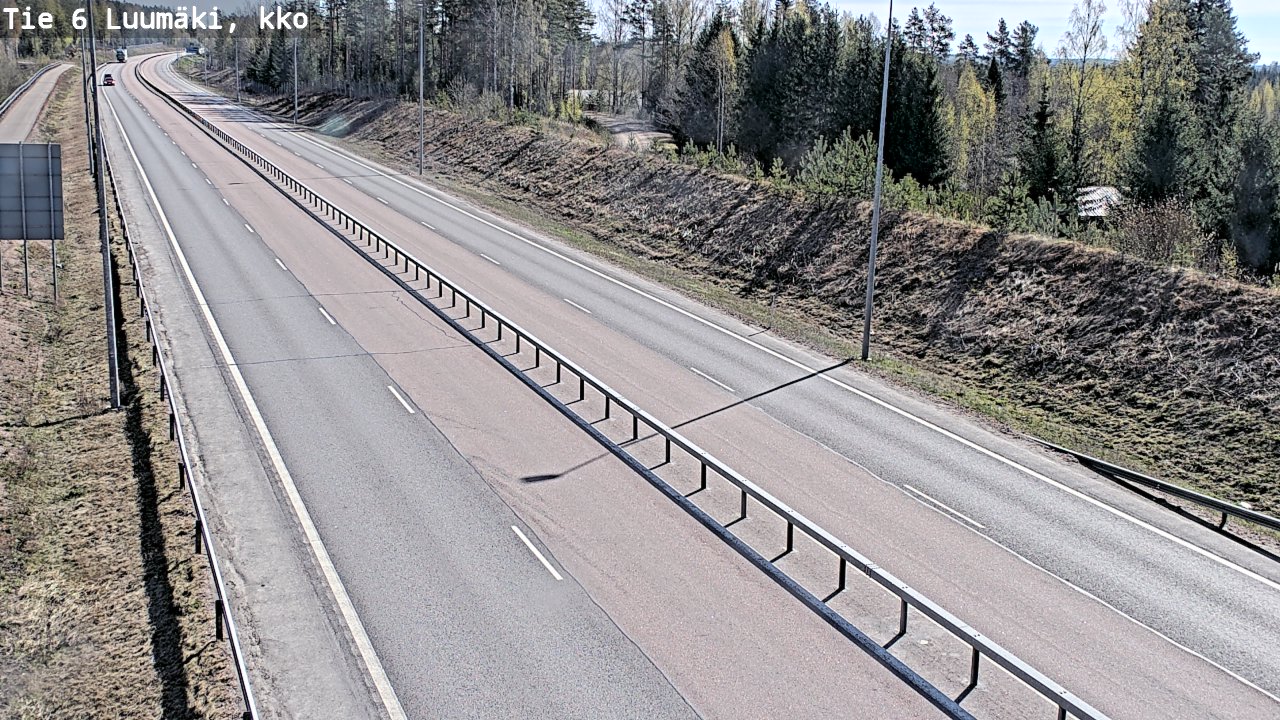 Weather Camera Image Väg 6 Luumäki, kirkko, Luumäki, Etelä-Karjala