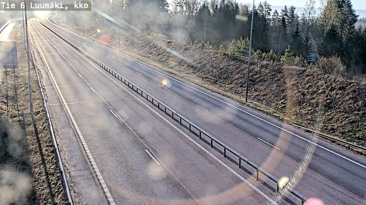 Weather Camera Image Väg 6 Luumäki, kirkko, Luumäki, Etelä-Karjala