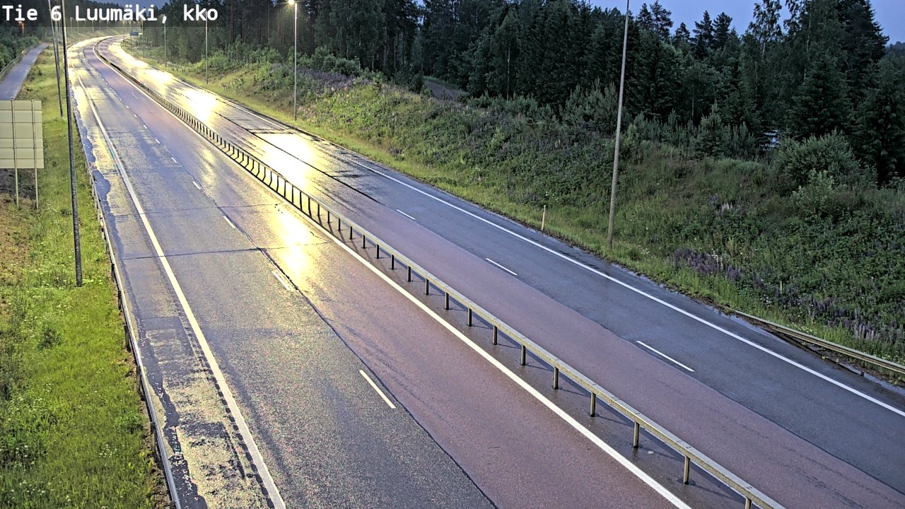 Kelikamerat Kuva Tie 6 Luumäki, kirkko, Luumäki, Etelä-Karjala