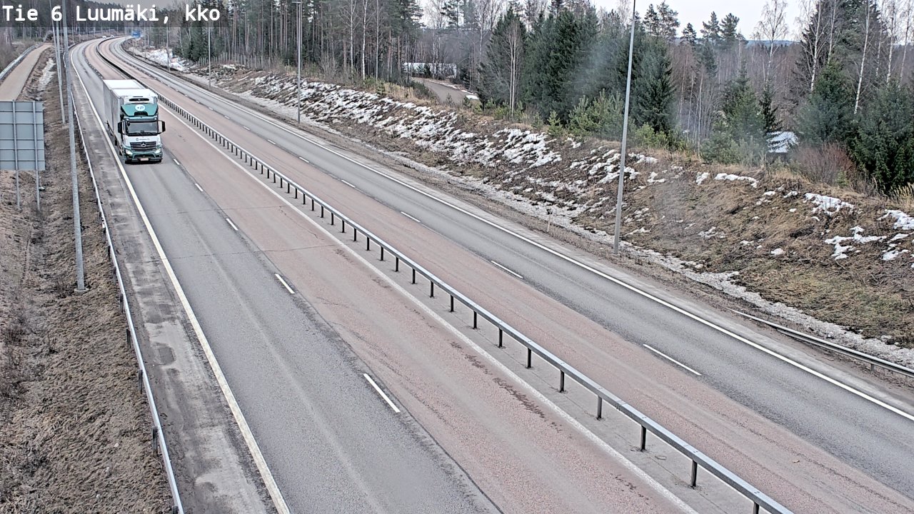 Weather Camera Image Väg 6 Luumäki, kirkko, Luumäki, Etelä-Karjala