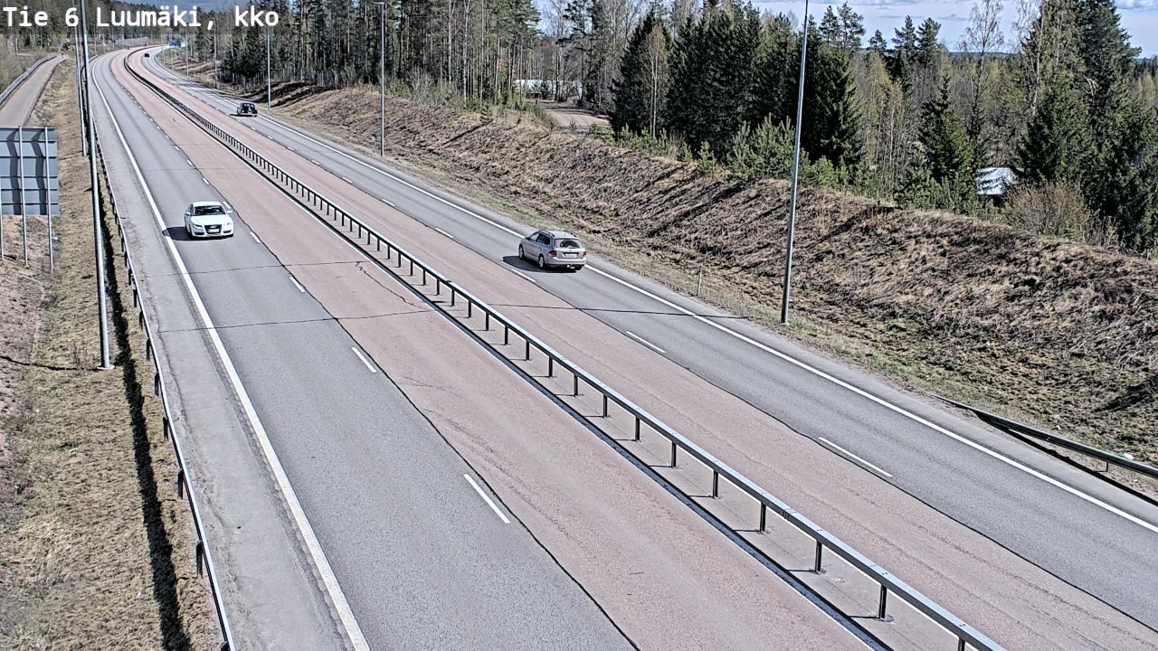 Weather Camera Image Väg 6 Luumäki, kirkko, Luumäki, Etelä-Karjala