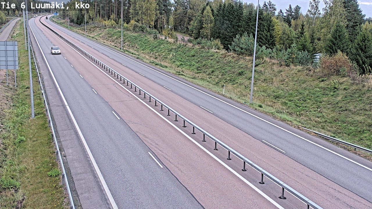 Weather Camera Image Road 6 Luumäki, kirkko, Luumäki, Etelä-Karjala