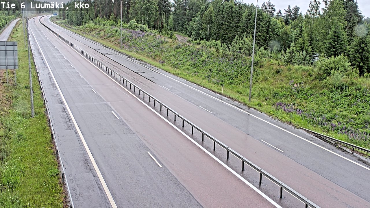 Weather Camera Image Road 6 Luumäki, kirkko, Luumäki, Etelä-Karjala