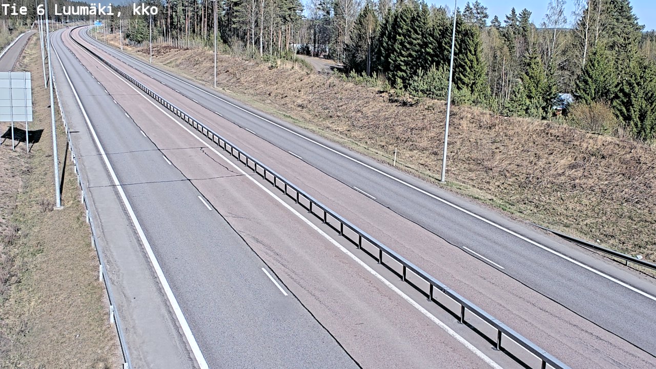 Weather Camera Image Väg 6 Luumäki, kirkko, Luumäki, Etelä-Karjala