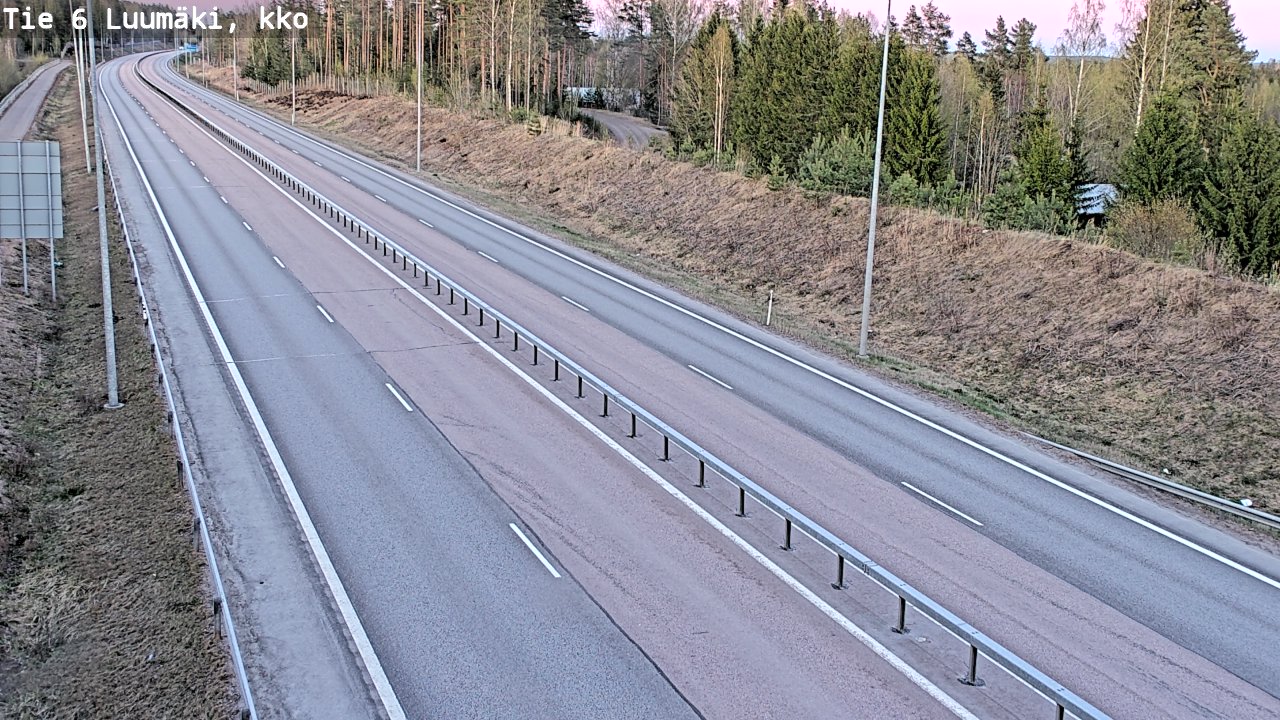 Weather Camera Image Väg 6 Luumäki, kirkko, Luumäki, Etelä-Karjala