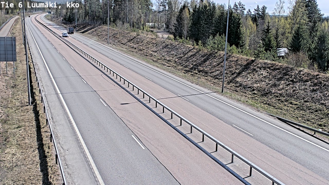 Weather Camera Image Väg 6 Luumäki, kirkko, Luumäki, Etelä-Karjala