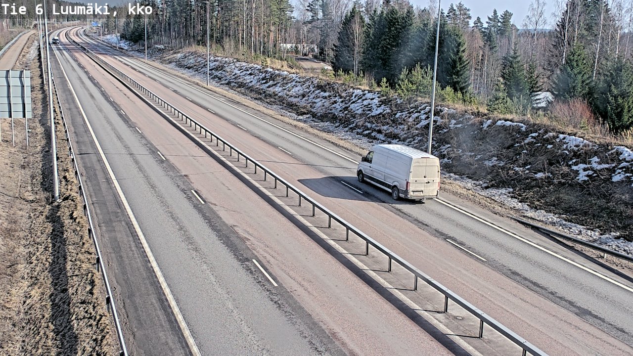Weather Camera Image Väg 6 Luumäki, kirkko, Luumäki, Etelä-Karjala