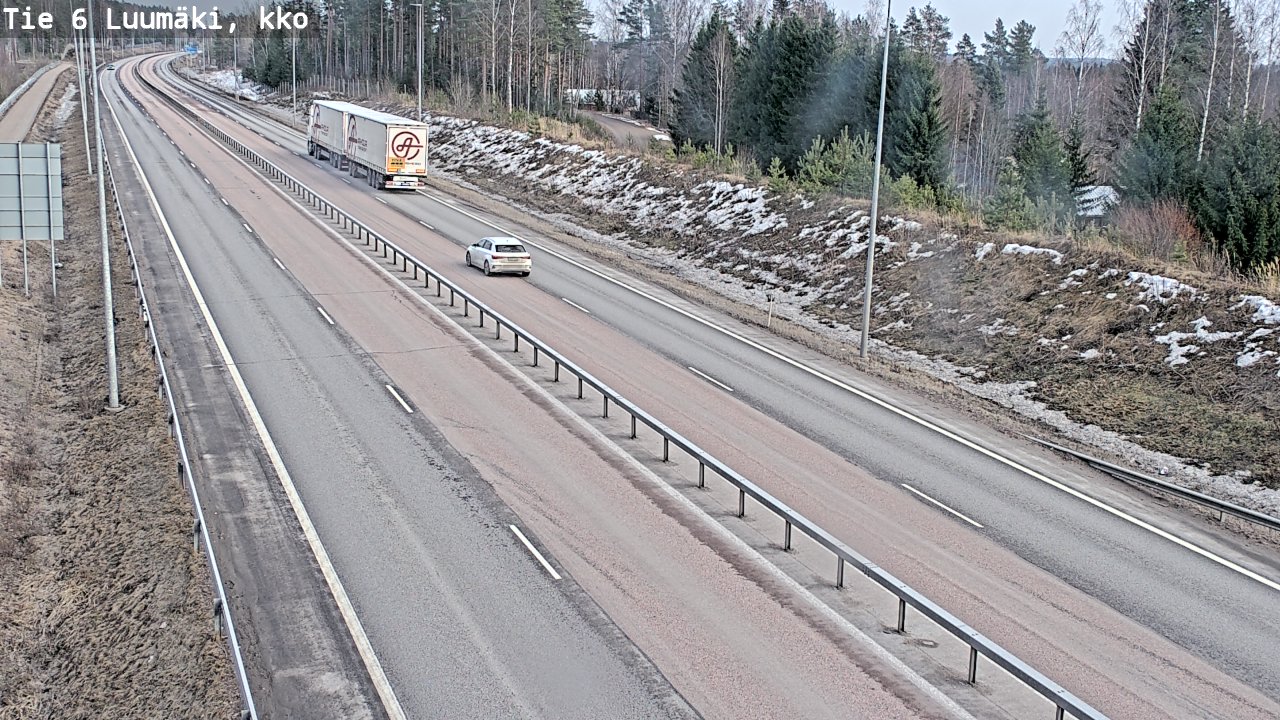 Weather Camera Image Väg 6 Luumäki, kirkko, Luumäki, Etelä-Karjala