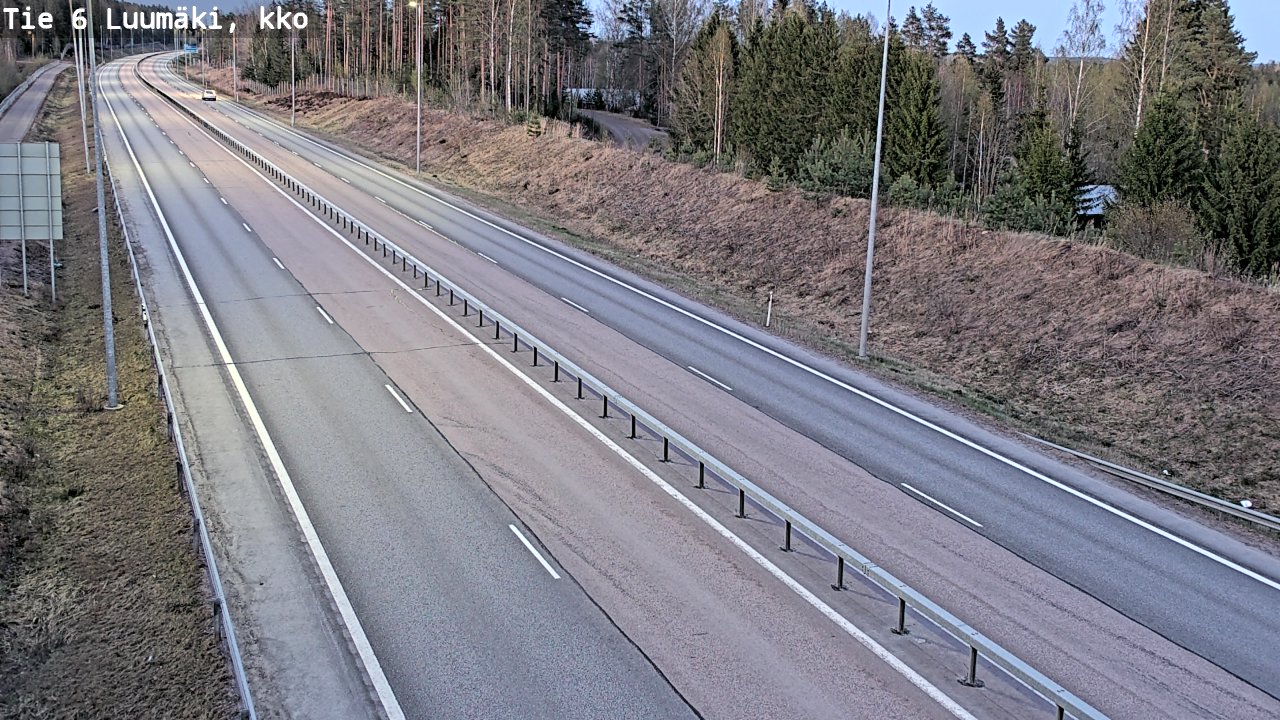 Weather Camera Image Väg 6 Luumäki, kirkko, Luumäki, Etelä-Karjala