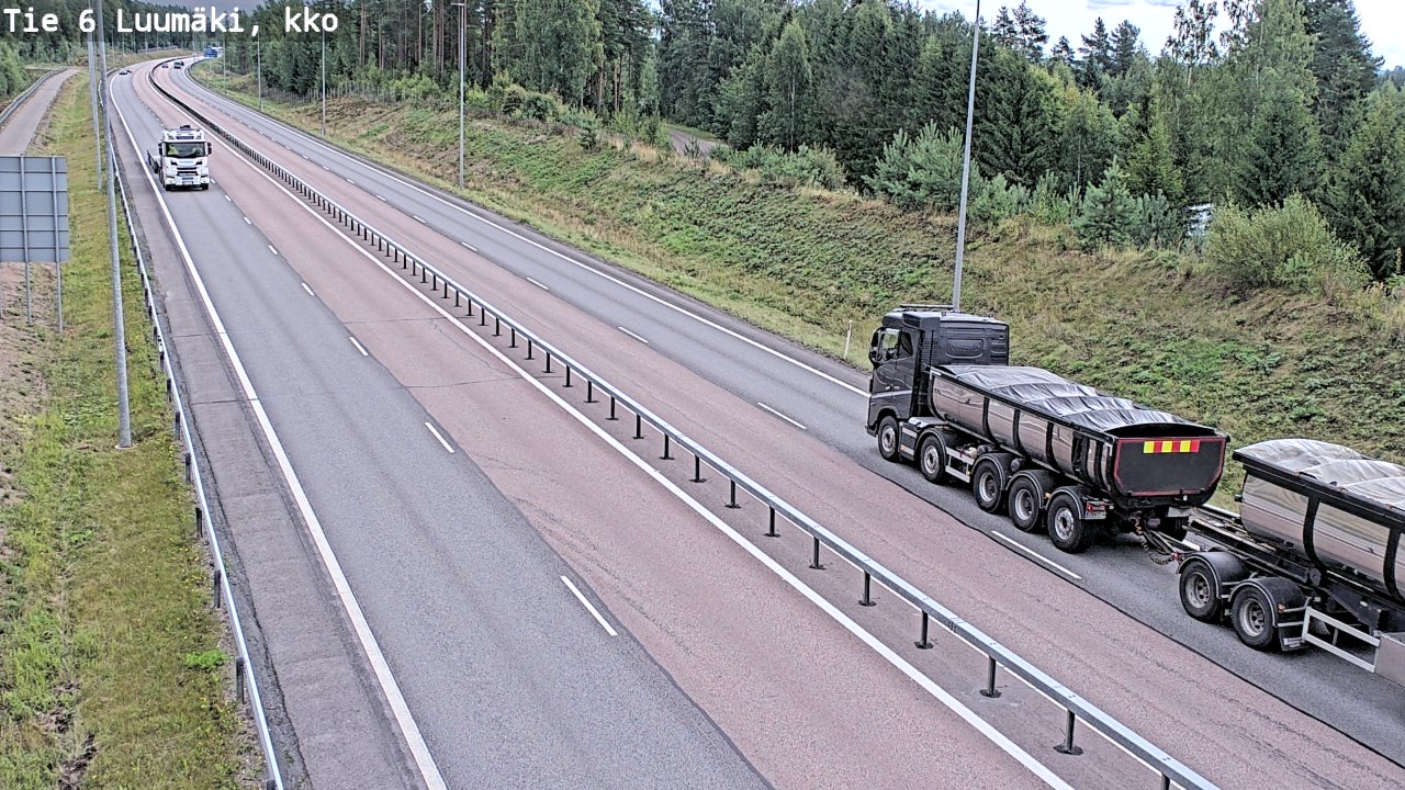 Weather Camera Image Väg 6 Luumäki, kirkko, Luumäki, Etelä-Karjala