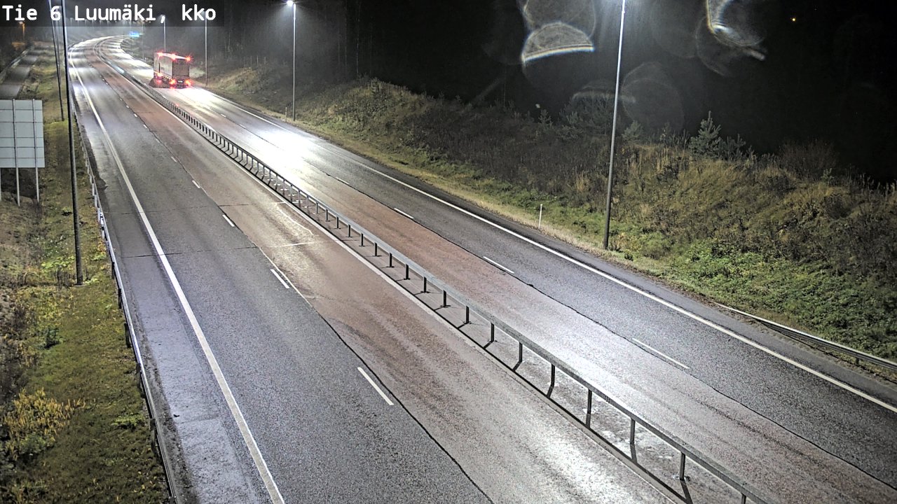 Weather Camera Image Väg 6 Luumäki, kirkko, Luumäki, Etelä-Karjala