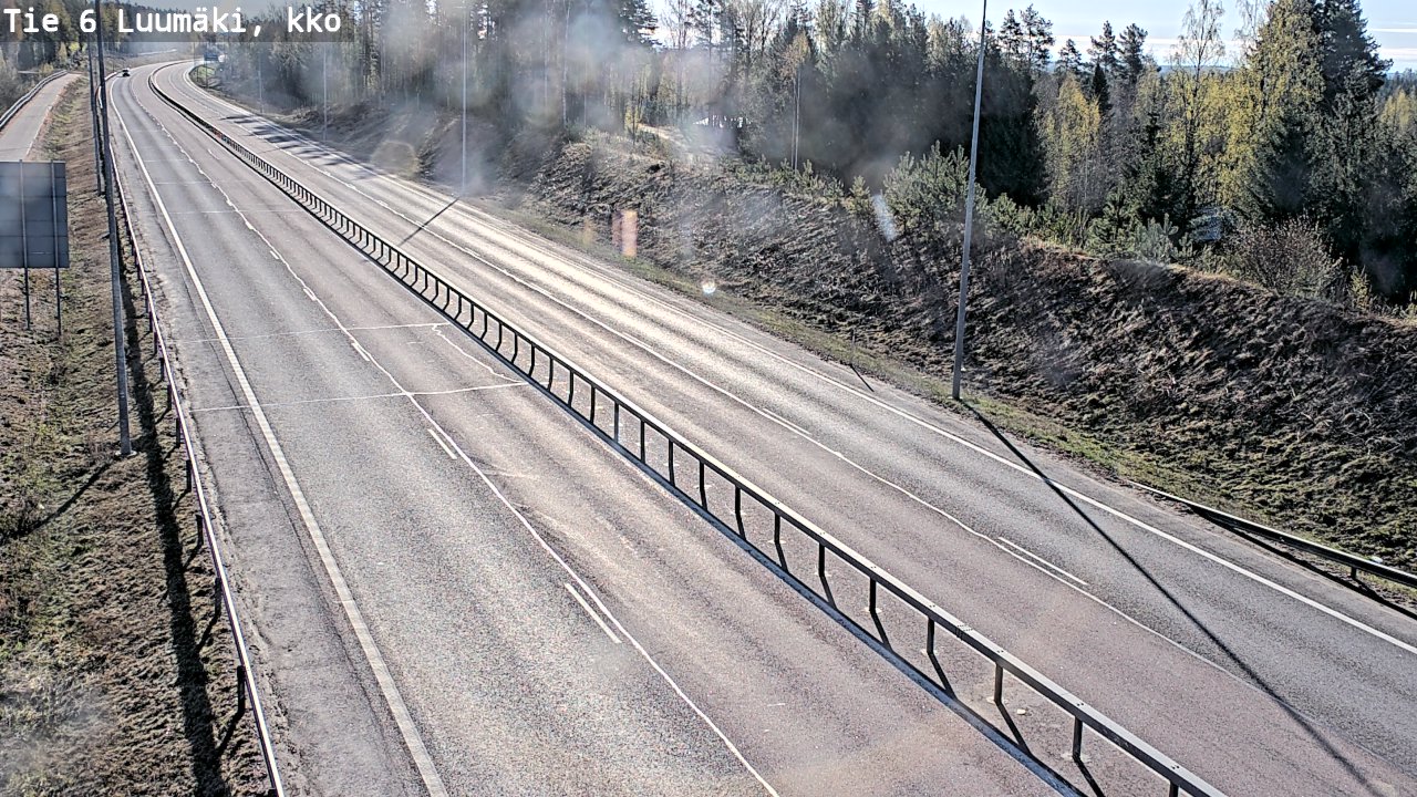 Weather Camera Image Väg 6 Luumäki, kirkko, Luumäki, Etelä-Karjala