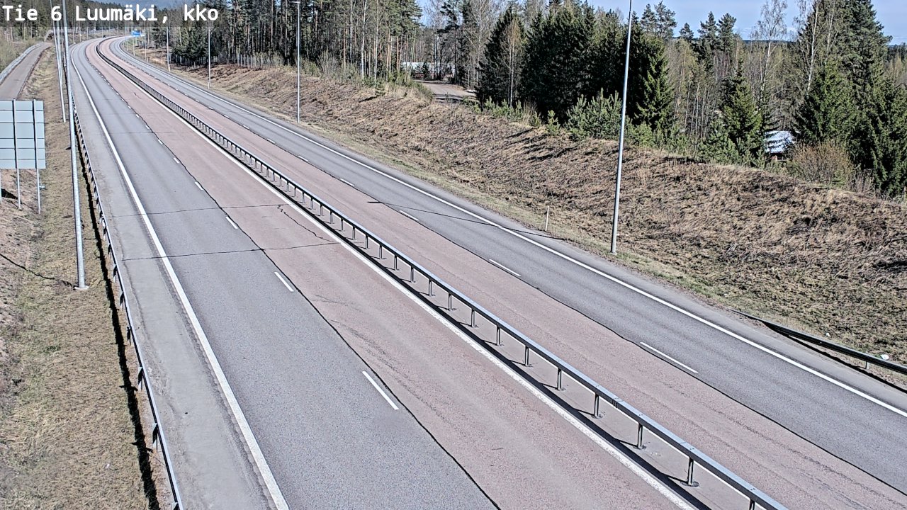 Weather Camera Image Väg 6 Luumäki, kirkko, Luumäki, Etelä-Karjala
