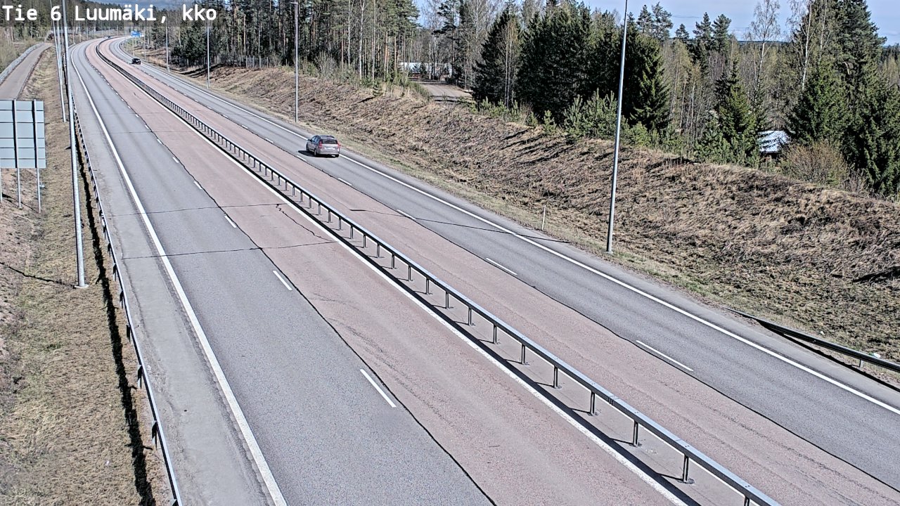 Weather Camera Image Väg 6 Luumäki, kirkko, Luumäki, Etelä-Karjala