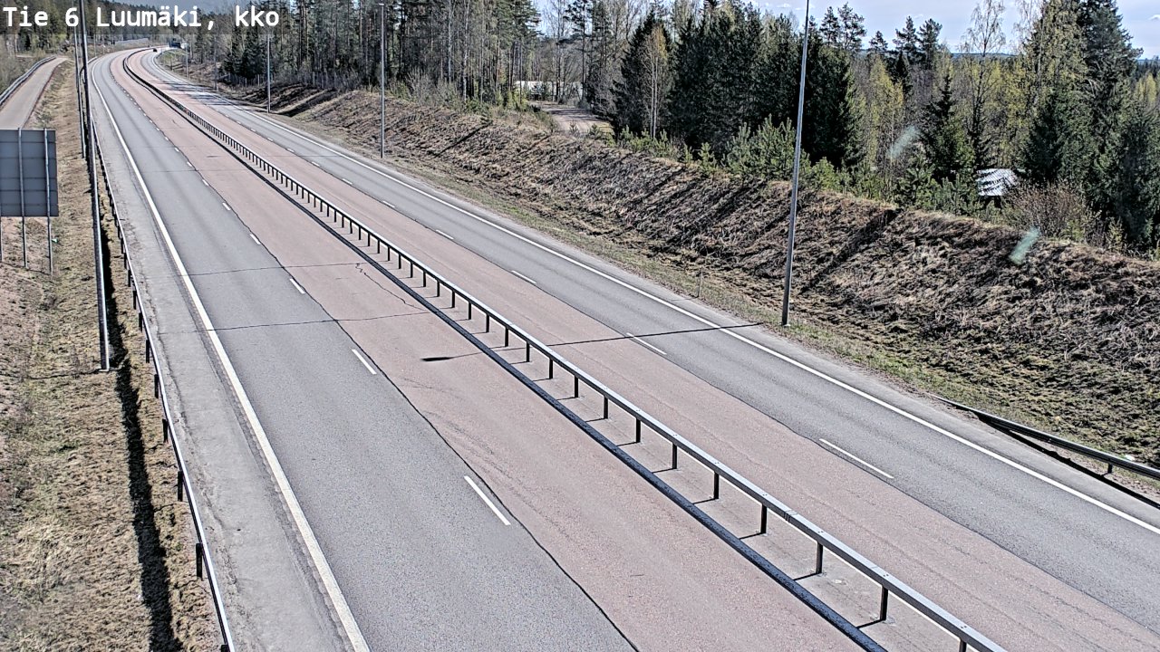 Weather Camera Image Väg 6 Luumäki, kirkko, Luumäki, Etelä-Karjala
