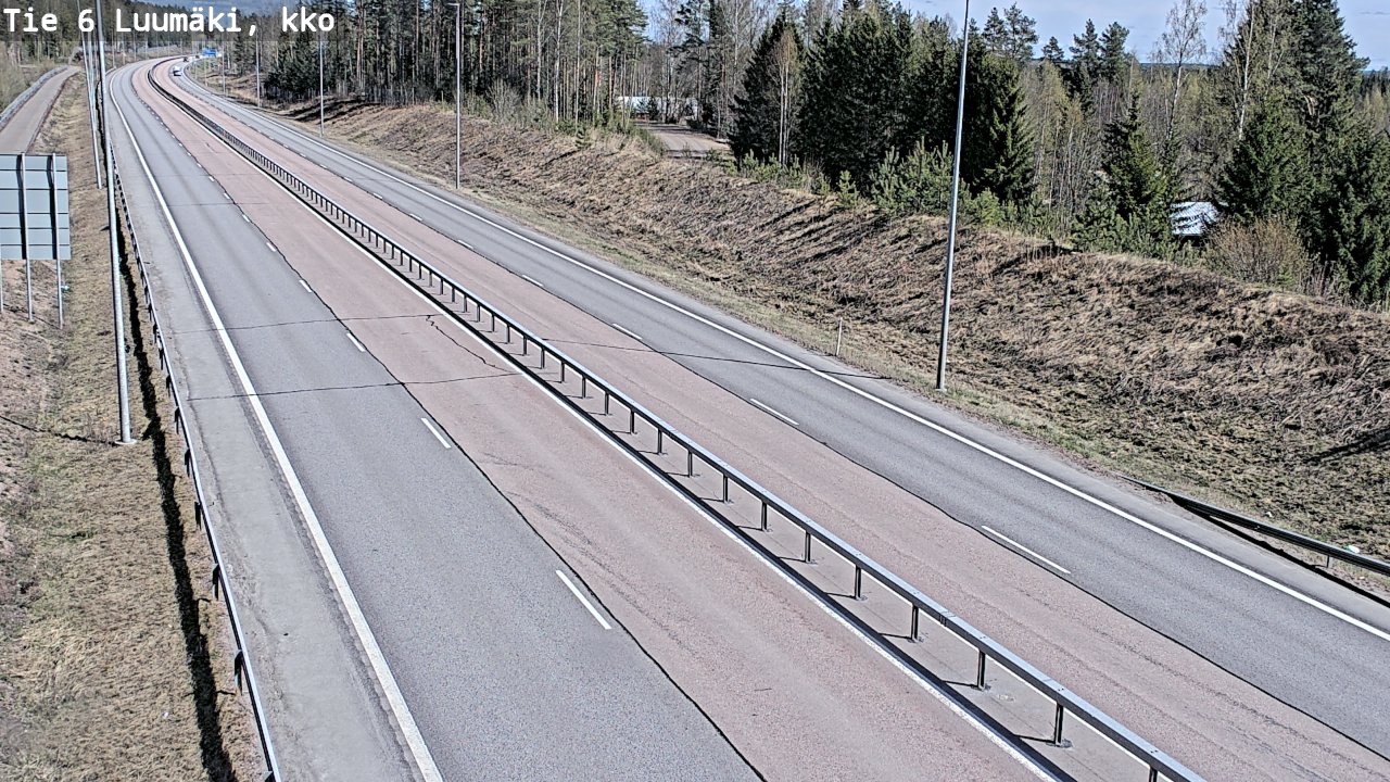 Weather Camera Image Väg 6 Luumäki, kirkko, Luumäki, Etelä-Karjala