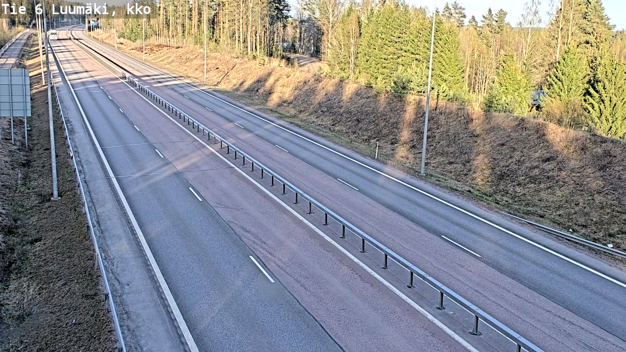 Weather Camera Image Väg 6 Luumäki, kirkko, Luumäki, Etelä-Karjala