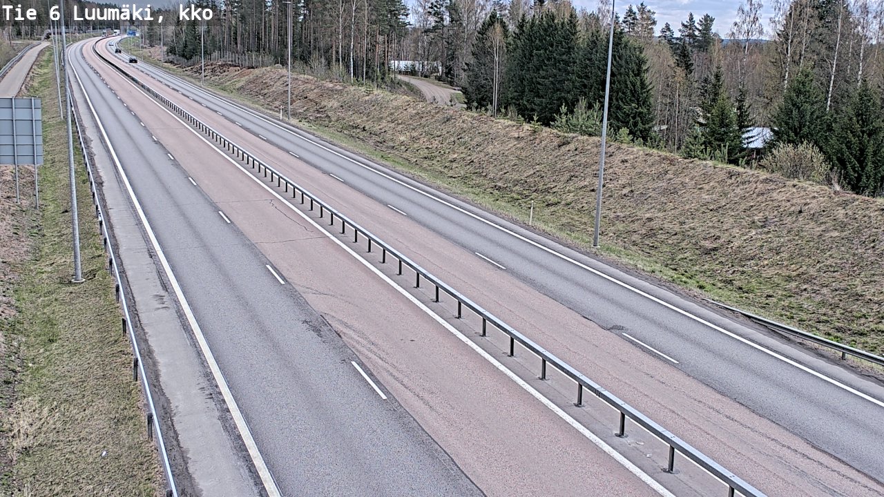 Weather Camera Image Väg 6 Luumäki, kirkko, Luumäki, Etelä-Karjala