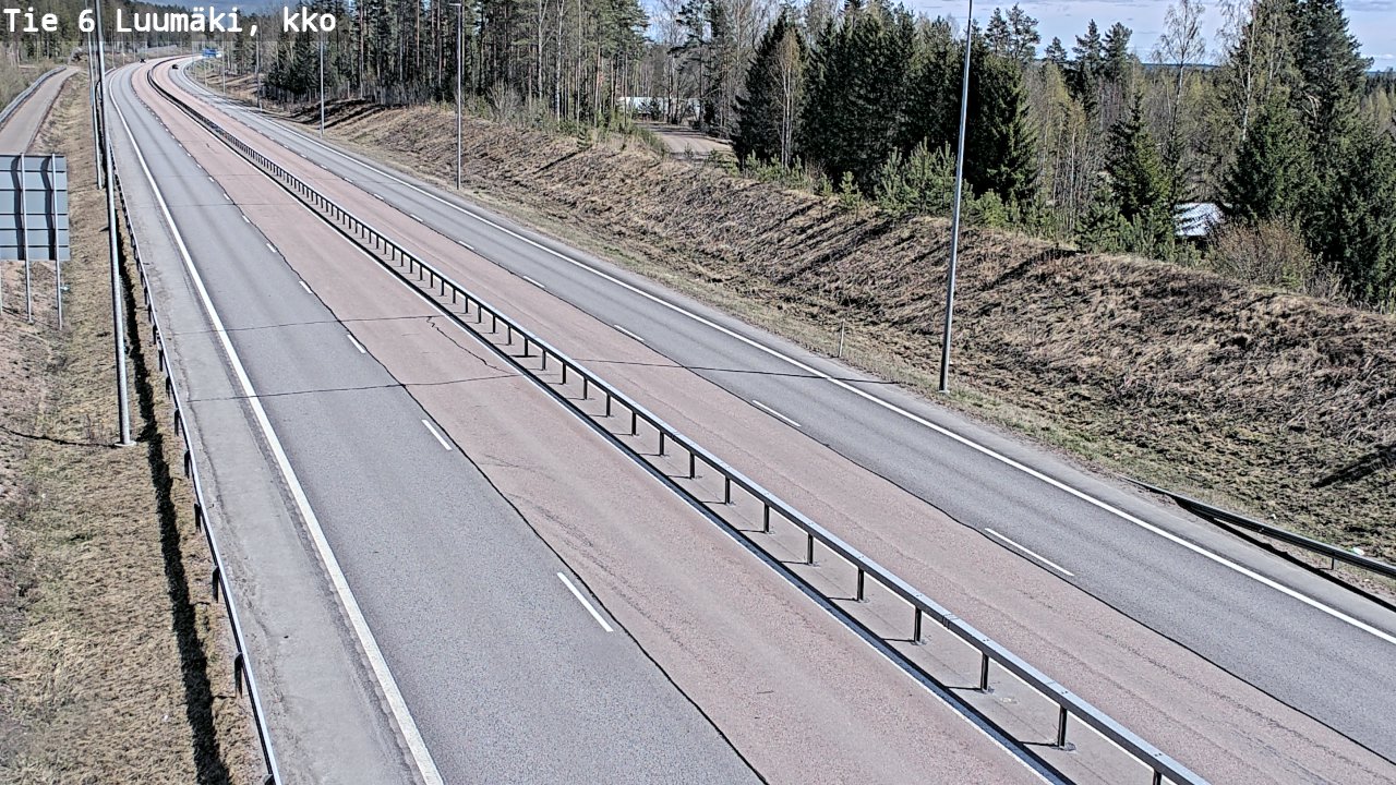 Weather Camera Image Väg 6 Luumäki, kirkko, Luumäki, Etelä-Karjala