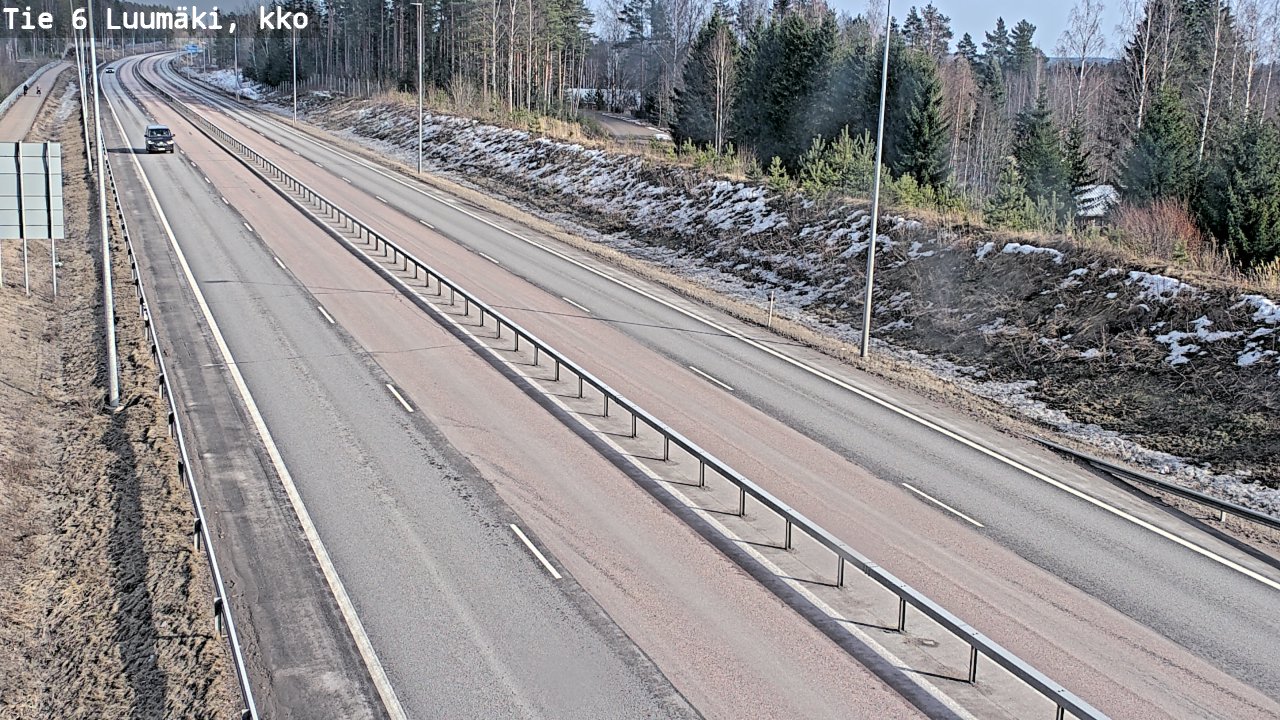 Weather Camera Image Väg 6 Luumäki, kirkko, Luumäki, Etelä-Karjala