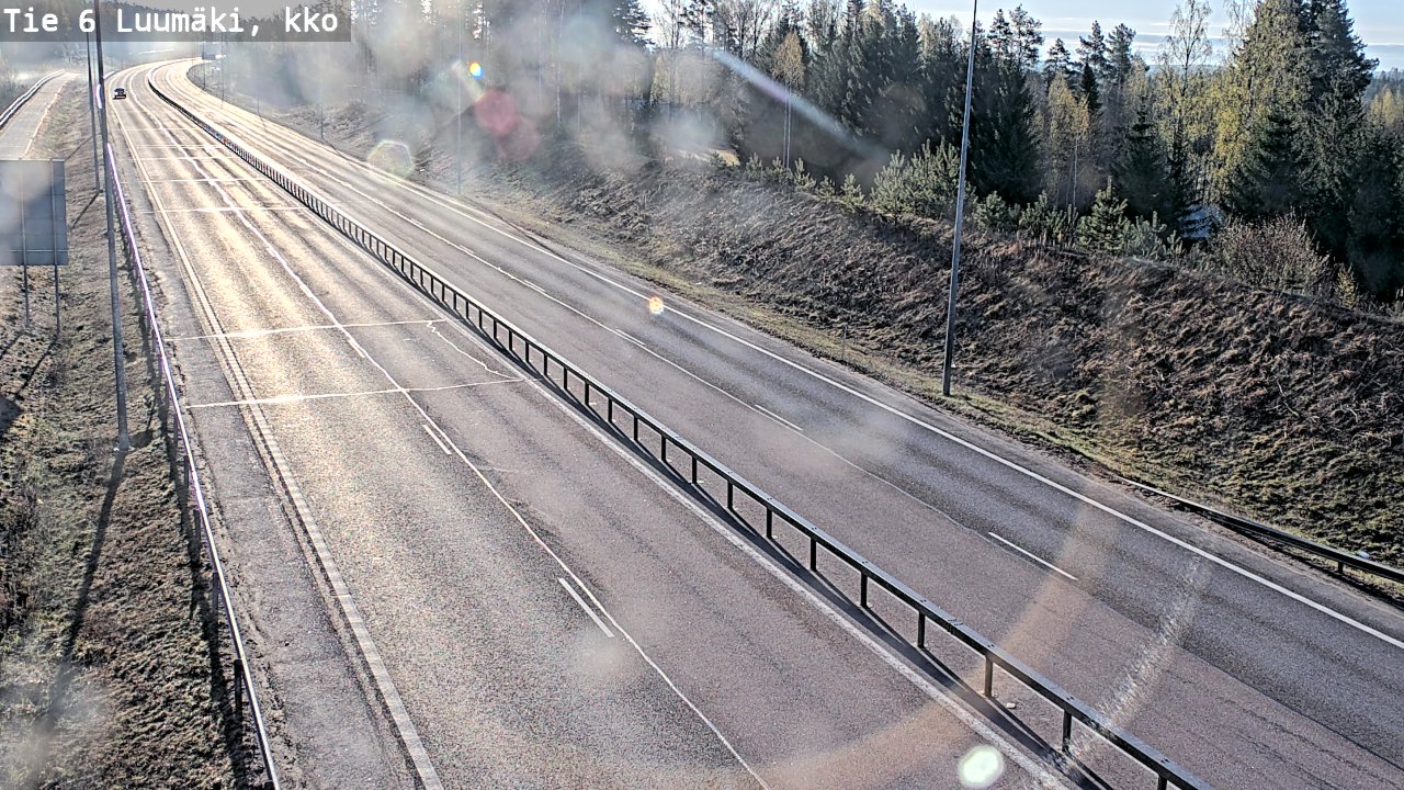 Weather Camera Image Väg 6 Luumäki, kirkko, Luumäki, Etelä-Karjala