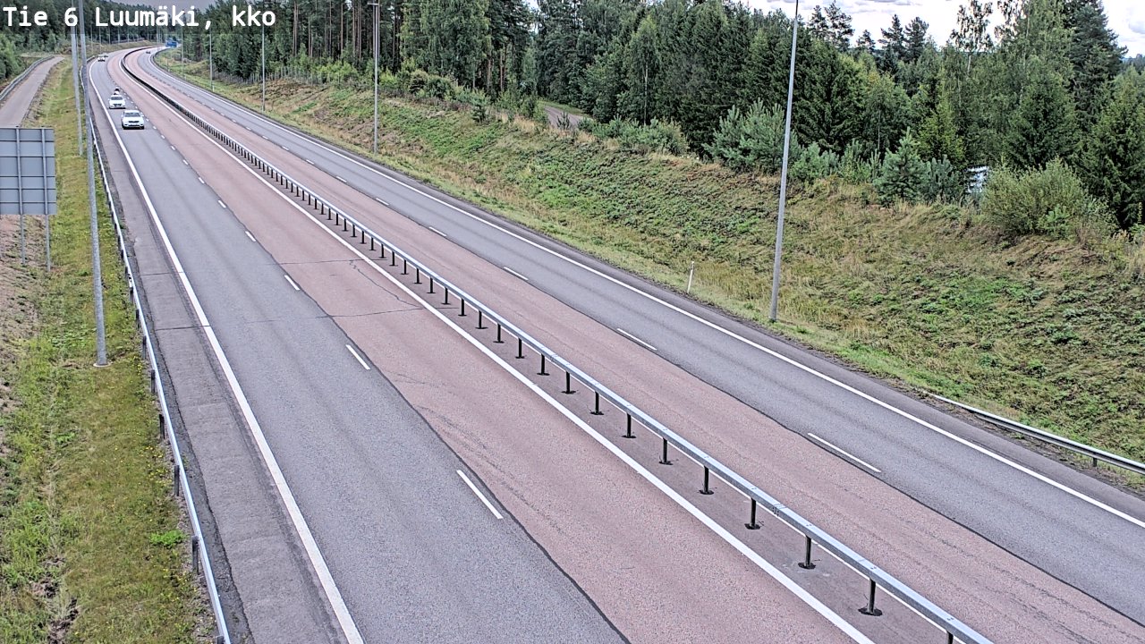 Weather Camera Image Väg 6 Luumäki, kirkko, Luumäki, Etelä-Karjala