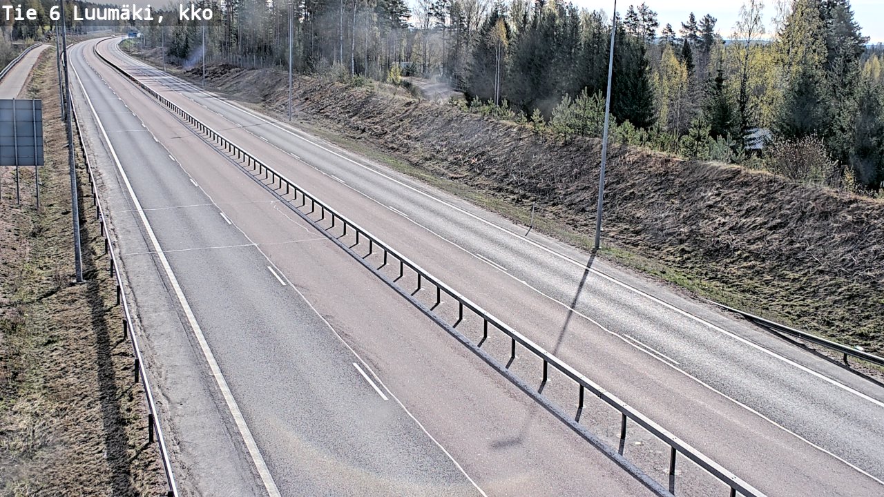 Weather Camera Image Väg 6 Luumäki, kirkko, Luumäki, Etelä-Karjala
