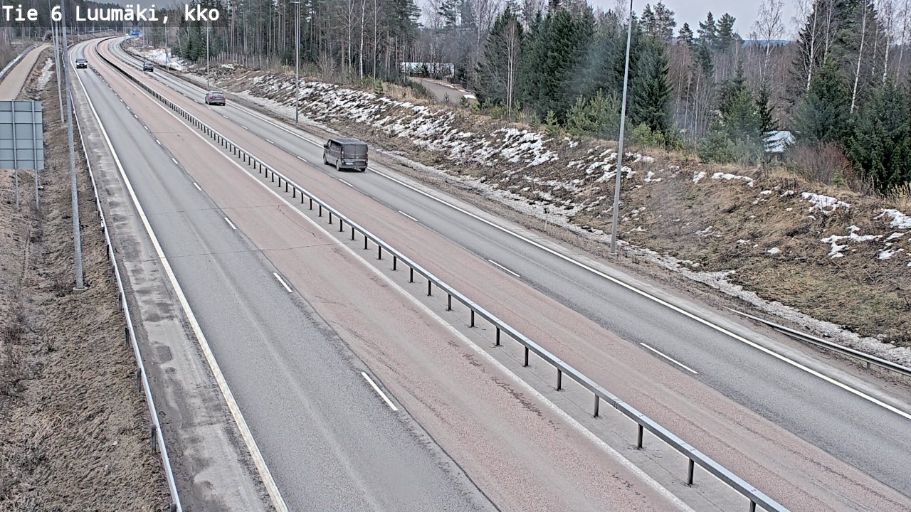Weather Camera Image Väg 6 Luumäki, kirkko, Luumäki, Etelä-Karjala