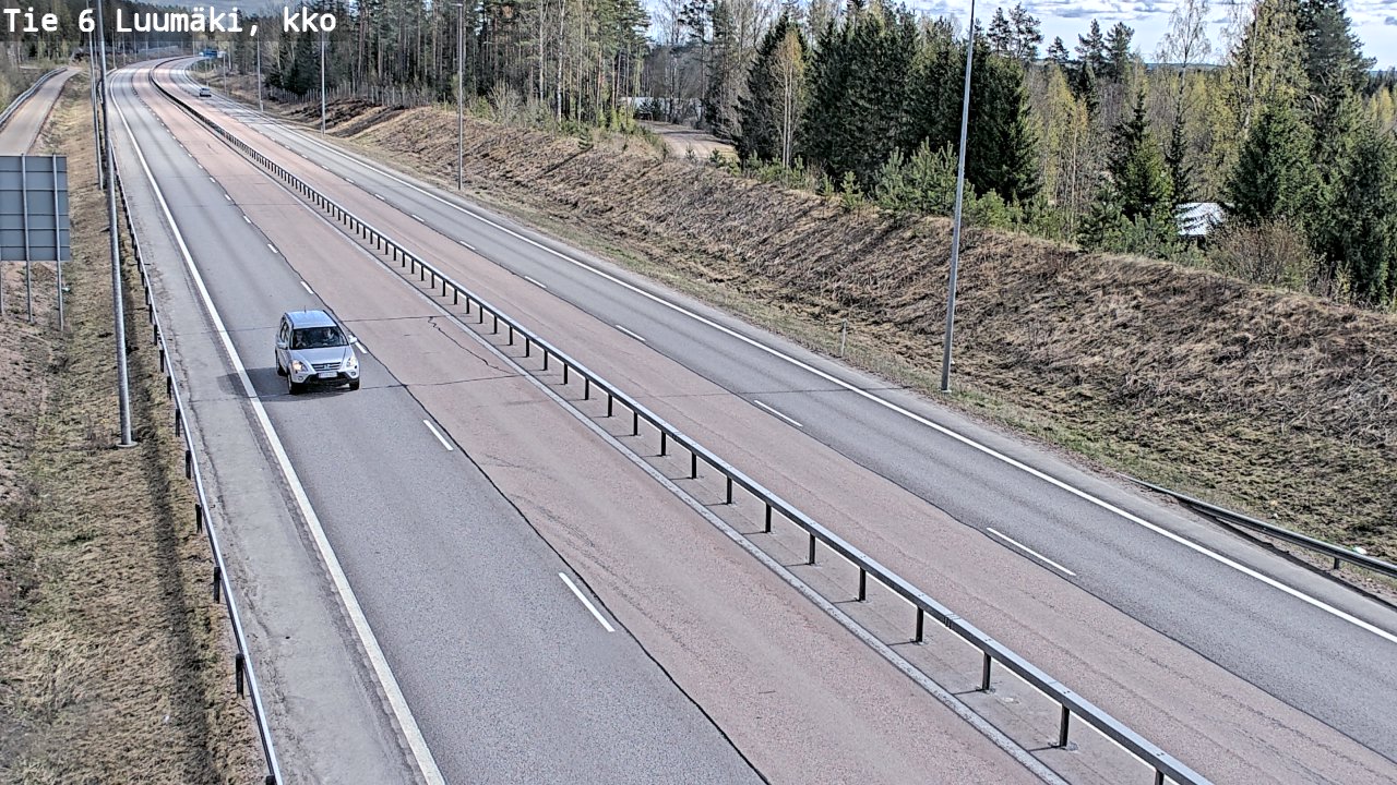 Weather Camera Image Väg 6 Luumäki, kirkko, Luumäki, Etelä-Karjala