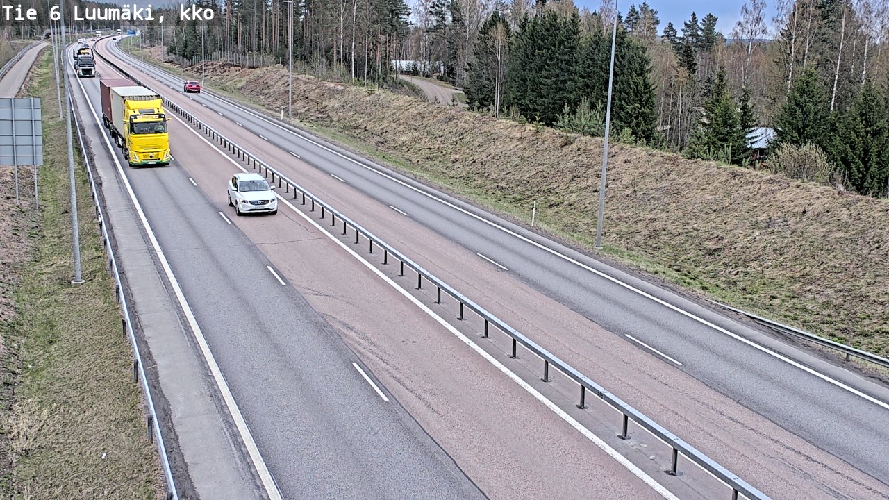 Weather Camera Image Väg 6 Luumäki, kirkko, Luumäki, Etelä-Karjala