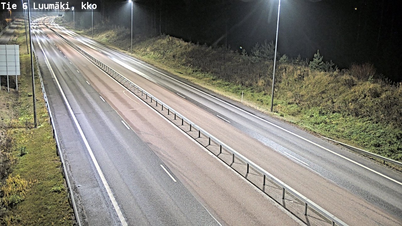 Weather Camera Image Väg 6 Luumäki, kirkko, Luumäki, Etelä-Karjala