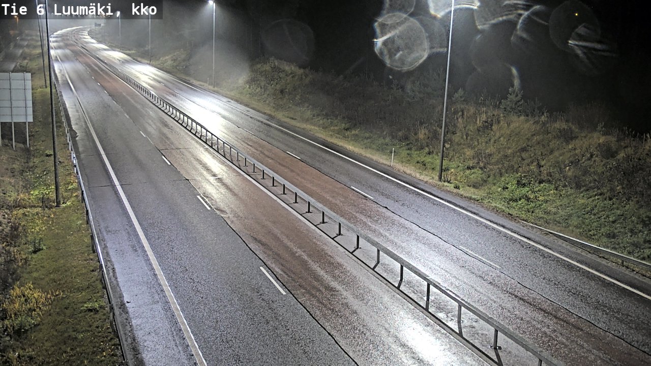 Weather Camera Image Väg 6 Luumäki, kirkko, Luumäki, Etelä-Karjala