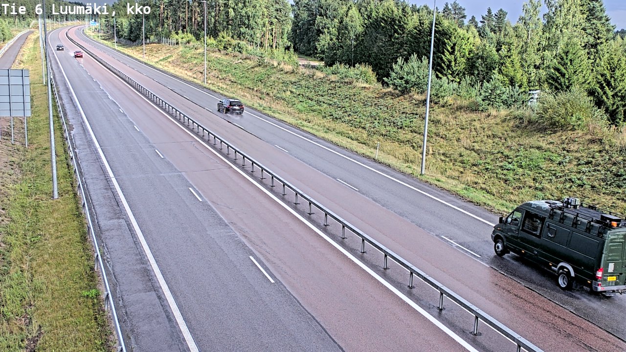 Kelikamerat Kuva Tie 6 Luumäki, kirkko, Luumäki, Etelä-Karjala