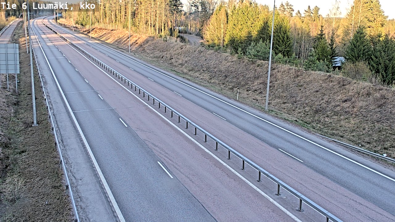 Weather Camera Image Väg 6 Luumäki, kirkko, Luumäki, Etelä-Karjala