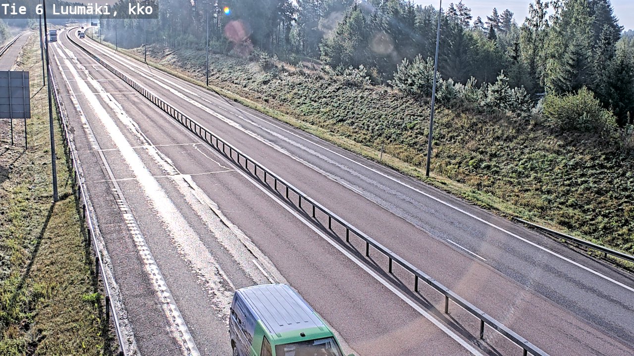 Kelikamerat Kuva Tie 6 Luumäki, kirkko, Luumäki, Etelä-Karjala