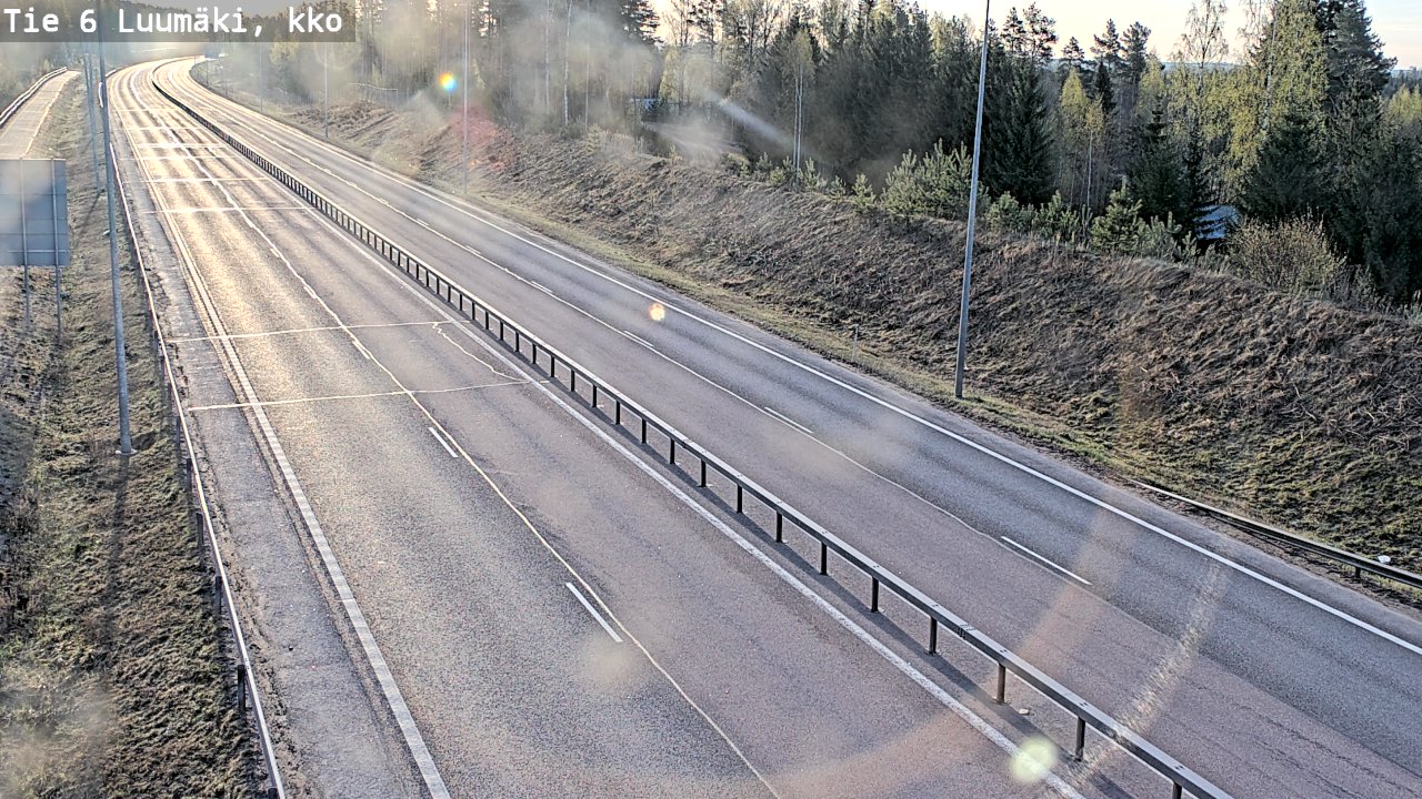 Weather Camera Image Road 6 Luumäki, kirkko, Luumäki, Etelä-Karjala