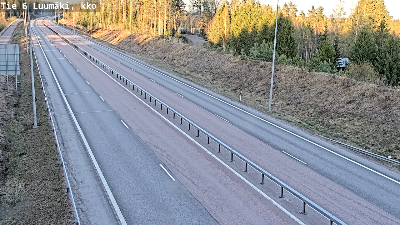 Weather Camera Image Väg 6 Luumäki, kirkko, Luumäki, Etelä-Karjala